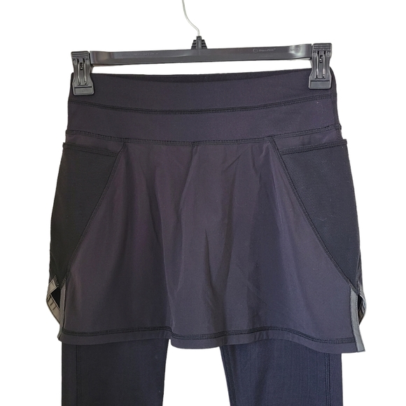 Athleta Reflective Powder Peak 2 in 1 Athletic Pants Skirted Leggings XS 349332. - Picture 2 of 12